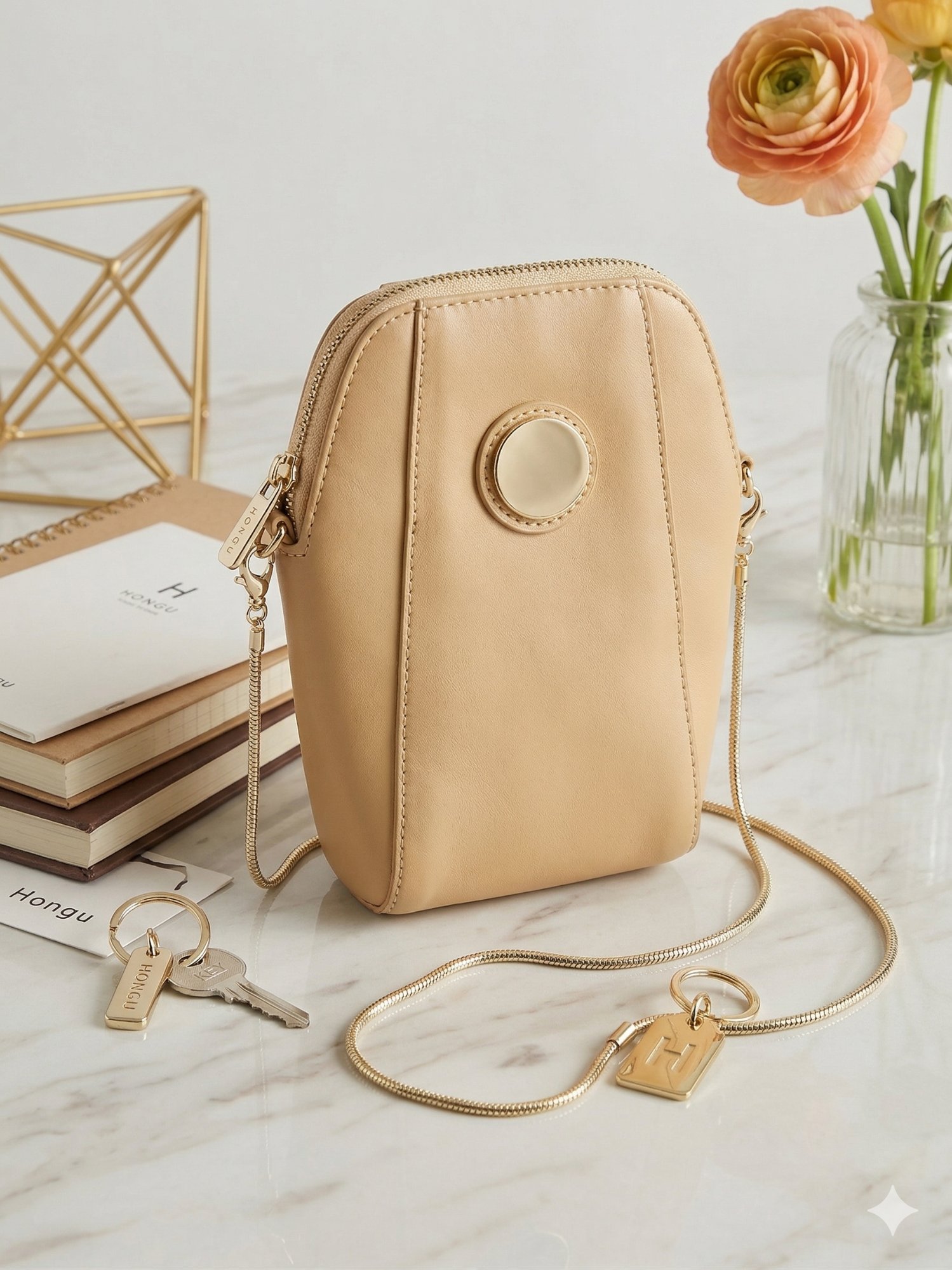 Beige Phone Pouch