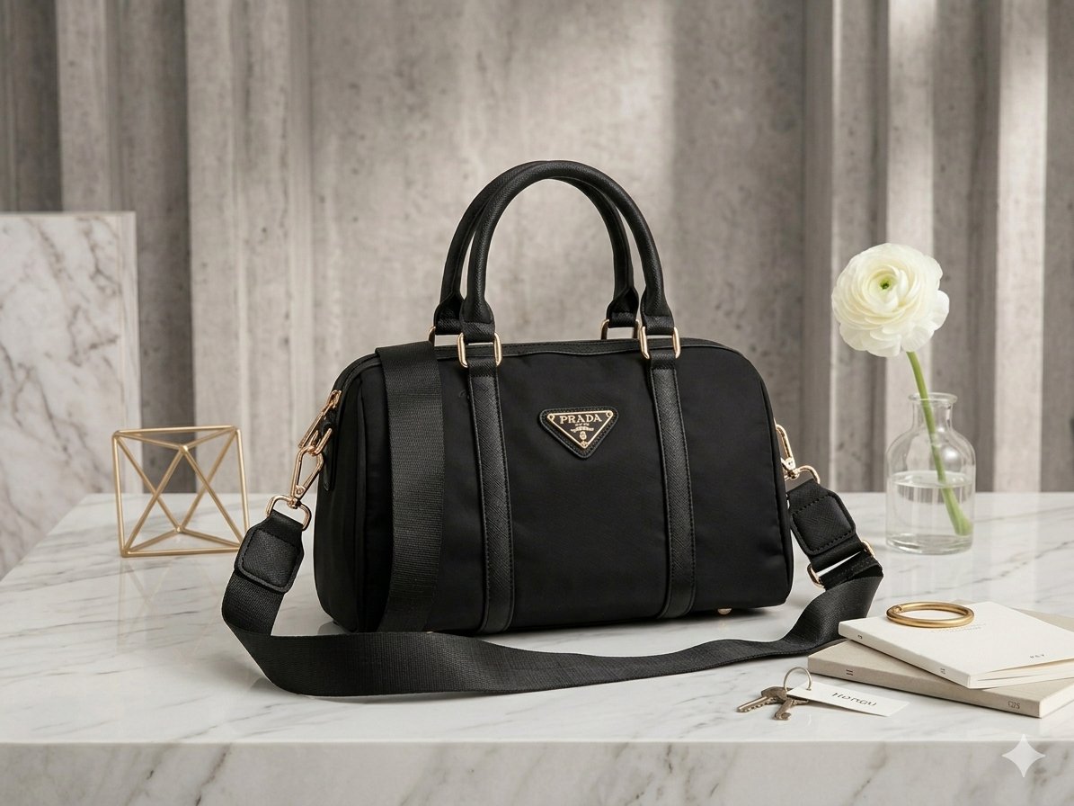 Nylon Boston Bag