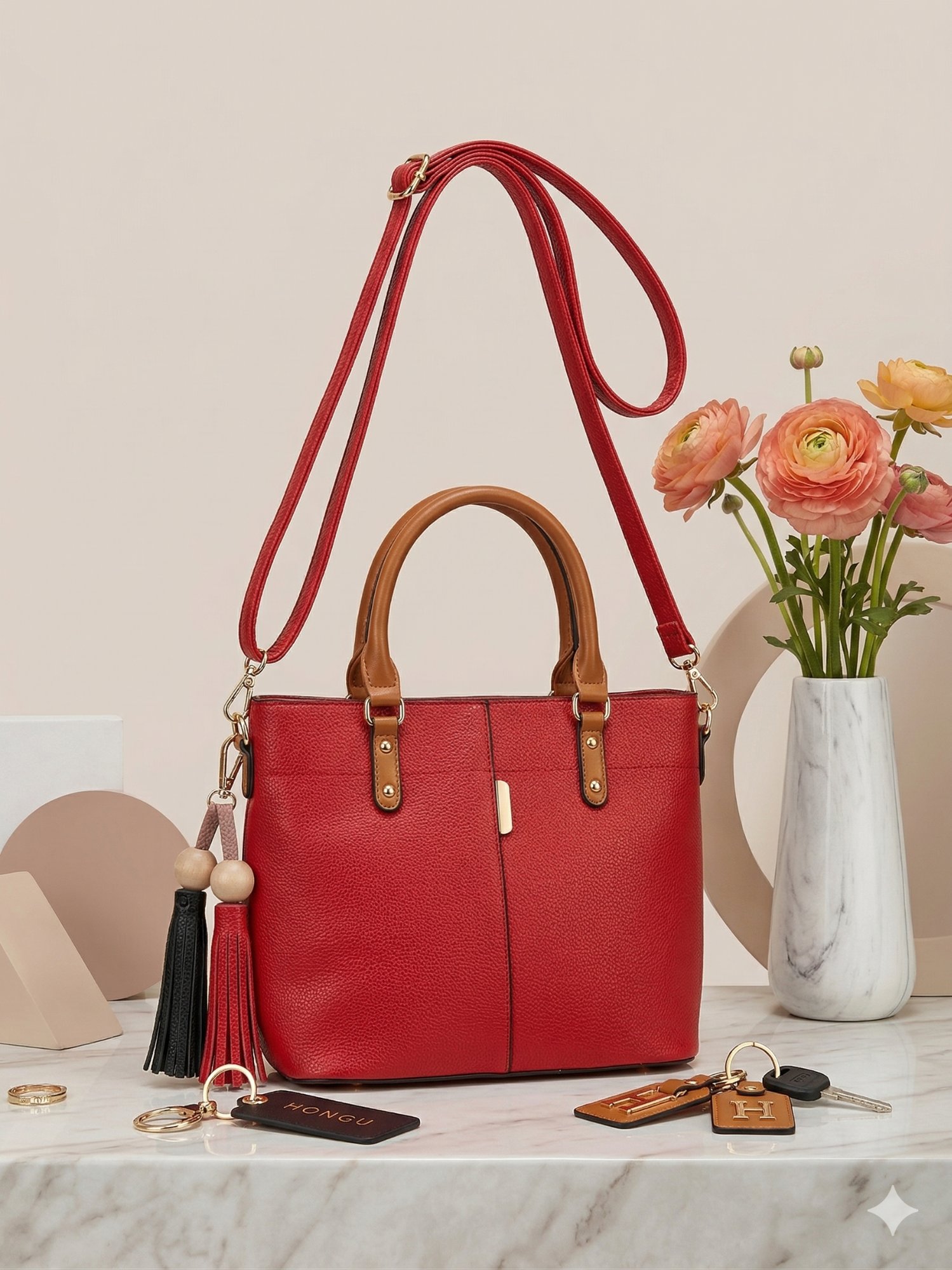 Red Tassel Tote